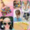 4200-Piece Pony Beads Bracelet Making Kit – 48 Colors Rainbow Kandi Beads with Letter & Number Beads, 20m Elastic Strings for DIY Jewelry & Friendship Bracelets